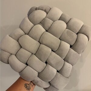 Plush Woven Knot Cushion